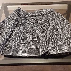 EUC XL Charlotte Ruse Silver n Black Sparkle Skirt